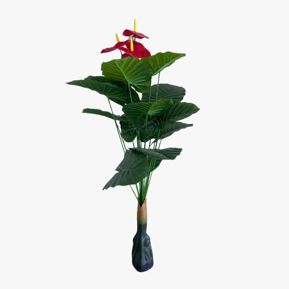 YAPAY BİTKİ ANTORYUM FLAMINGO KIRMIZI 115CM