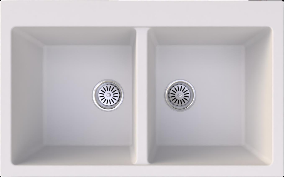 GRANİT EVYE GR815B  ÇİFT GÖZ 51X81 BEYAZ