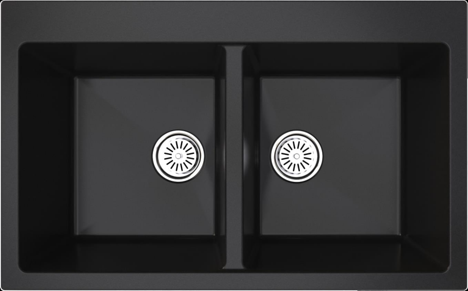 GRANİT EVYE GR815S  ÇİFT GÖZ 51X81 SİYAH