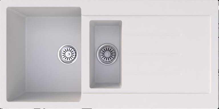 GRANİT EVYE GR100A 1,5 GÖZ 50X100 BEYAZ TP