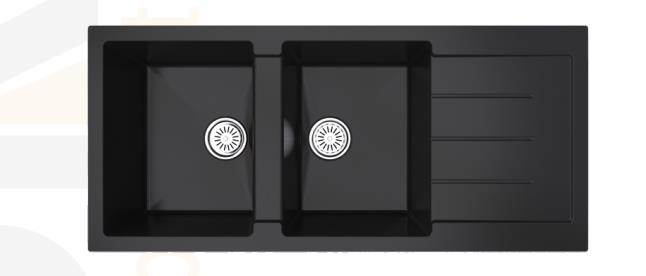 GRANİT EVYE GR111 ÇİFT GÖZ DAMLALIKLI 50X110SYH TP