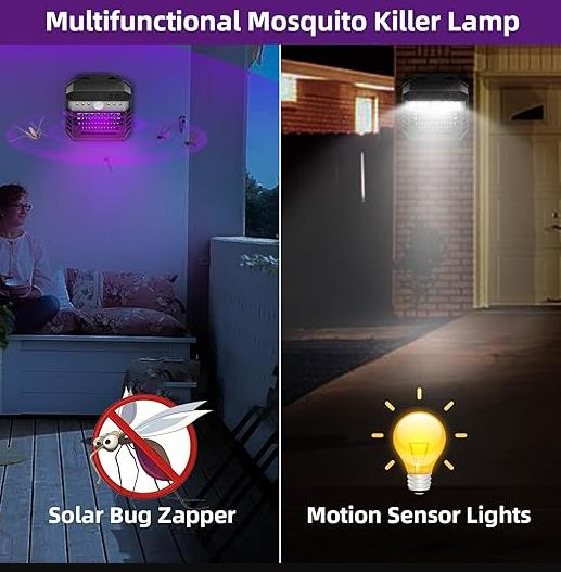 SOLAR LED BÖCEK KOVUCU DUVARA MONTE MOR