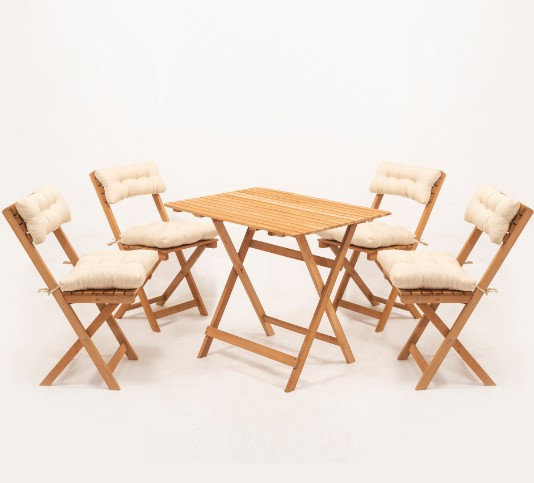 MASA SANDALYE TAKIMI BİSTRO KATLANIR MİNDERSZ  4+1