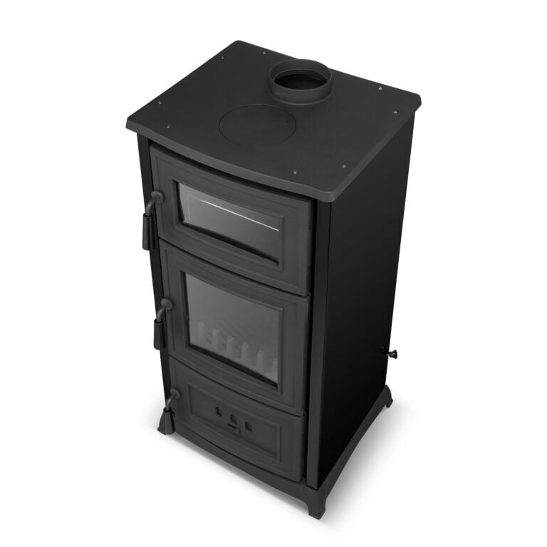 SOBA FIRINLI ŞÖMİNE SİYAH 660x412x987mm