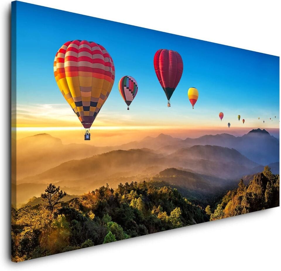 TABLO RENKLİ SICAK HAVA BALONLARI KANVAS TABLO