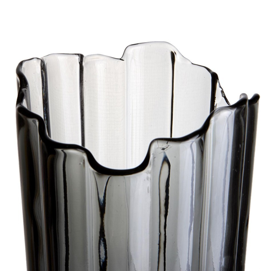 VAZO DİKDÖRTGEN GÖVDE AHŞAP YUVARLAK ALT 12*30