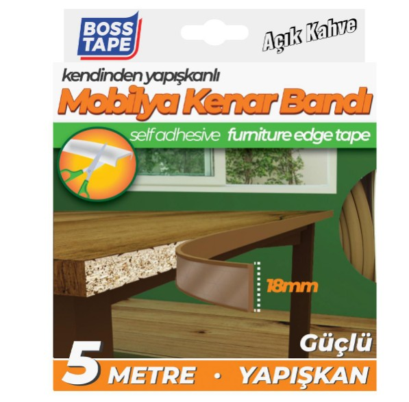 BANT MOBİLYA KENAR BANDI AÇIK KAHVE 18MMX5MT