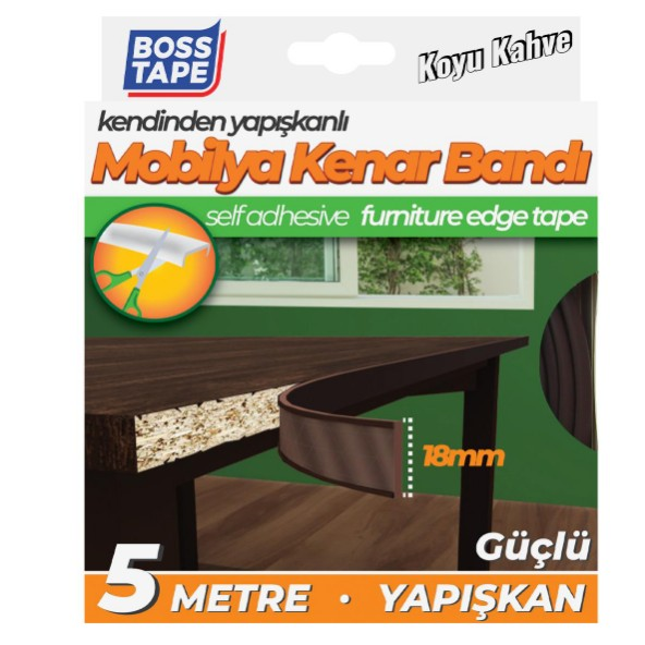 BANT MOBİLYA KENAR BANDI KOYU KAHVE 18MMX5MT