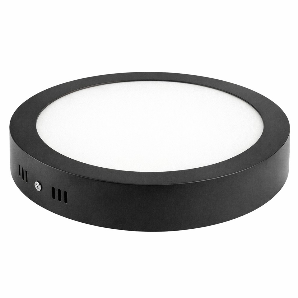 LED PANEL SIVA ÜSTÜ YUVARLAK SİYAH 12 W 6500K