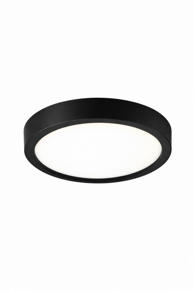 LED PANEL SIVA ÜSTÜ YUVARLAK SİYAH 24 W 6500K