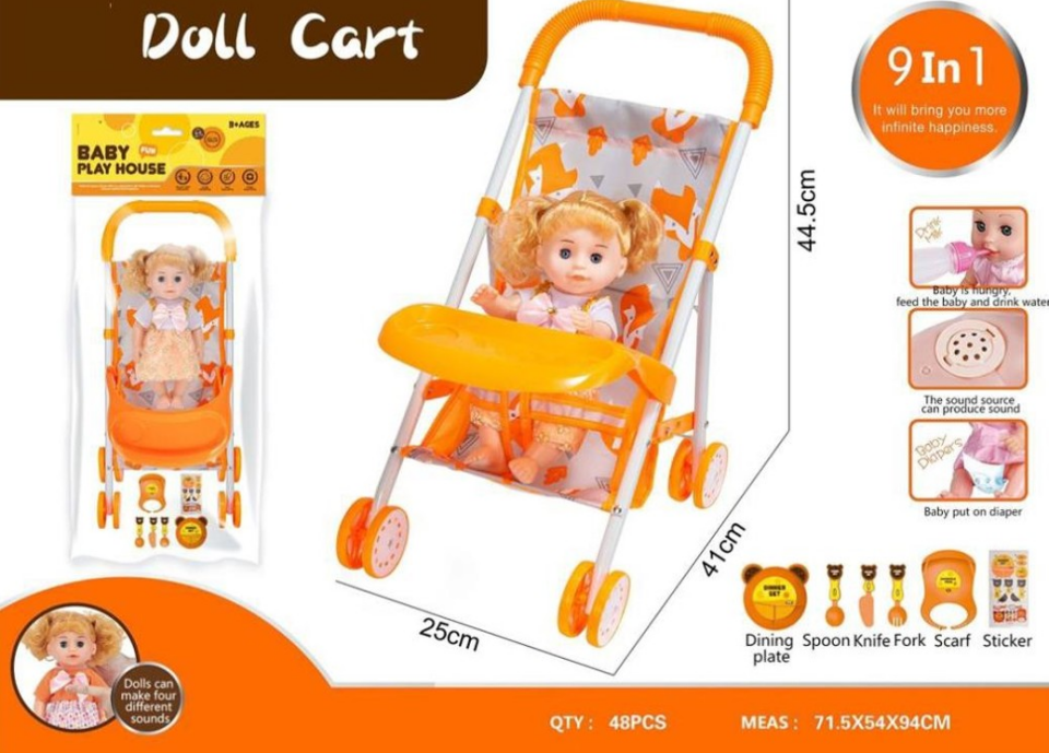 OYUNCAK BEBEK ARABASI +SESLİ BEBEK