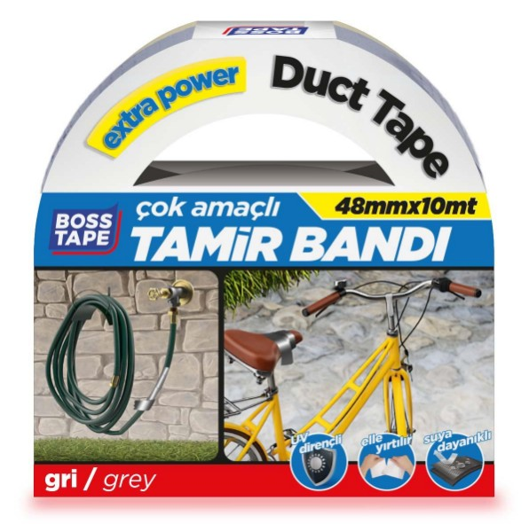 BANT TAMİR BANDI - DUCT TAPE GRİ 48MMX10MT
