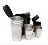 BARDAK PASLANMAZ ÇELİK +  DERİ KILIF