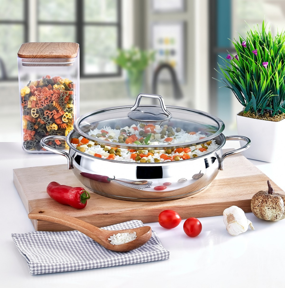 TENCERE ÇELİK BASIK GÜVEÇ PROLİNE 28CM