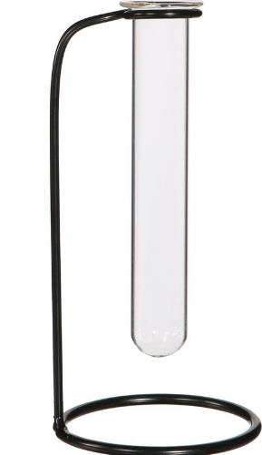 CAM TEST TÜPLÜ SİYAH METAL AYAKLI VAZO 5*20