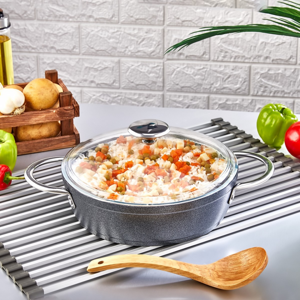 TENCERE GRANİT EZME BASIK GALAXY 28CM