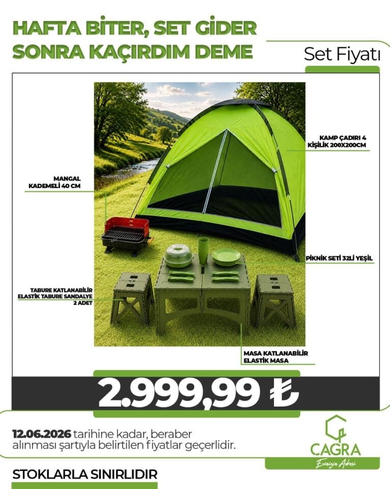 NET*/ÇADIR PİKNİK SET