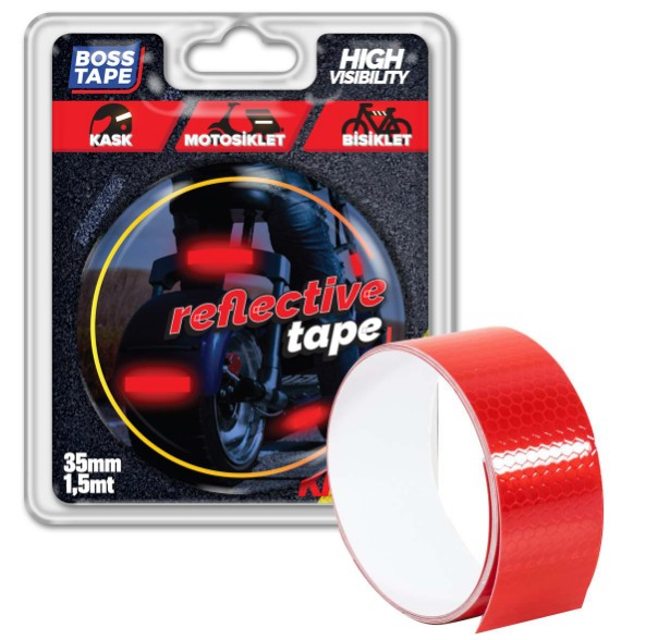 BANT REFLEKTİF BANT KIRMIZI 35MMX1,5MT