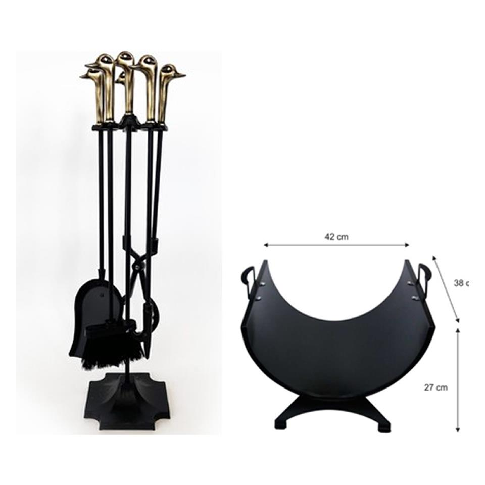 MAŞA TAKIMI 4LÜ + ODUNLUK SİYAH