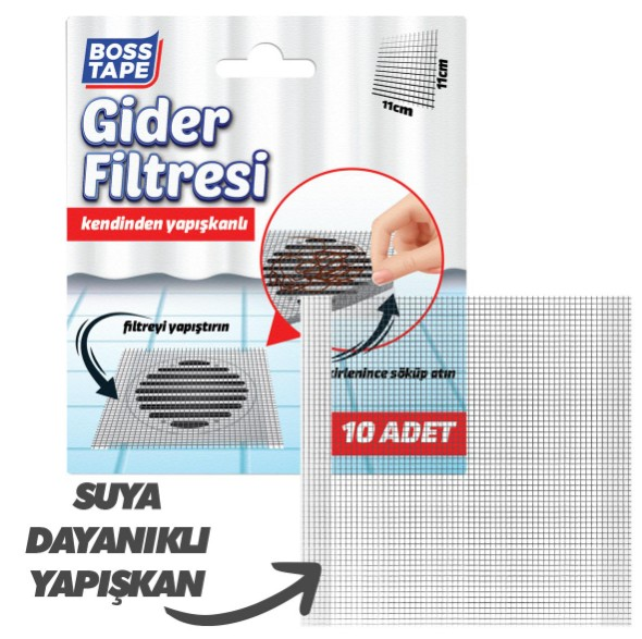 BANT GİDER FİLTRESİ 11cm 11cm Antrasit 10AD