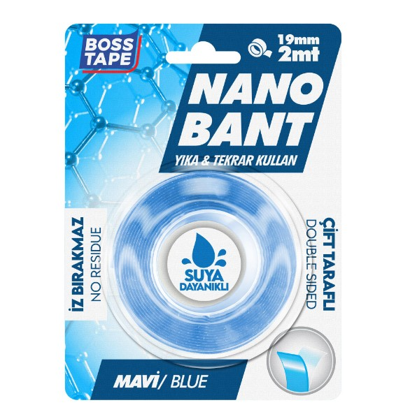 BANT RENKLİ NANO BANT MAVİ 19MMX2MT