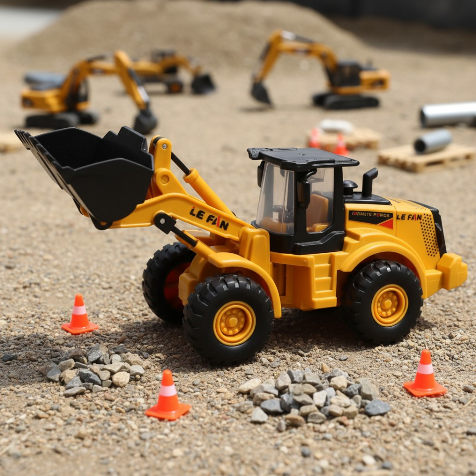 OYUNCAK TEKERLEKLİ LASTİKLİ YÜKLEYİCİ DOZER