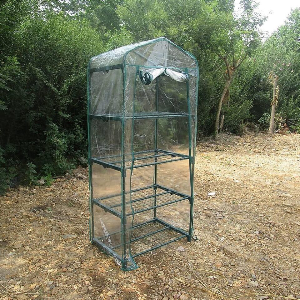 NET*/DİKEY SERA EVİ BAHÇE MUŞAMBALI 69*49*160 CM