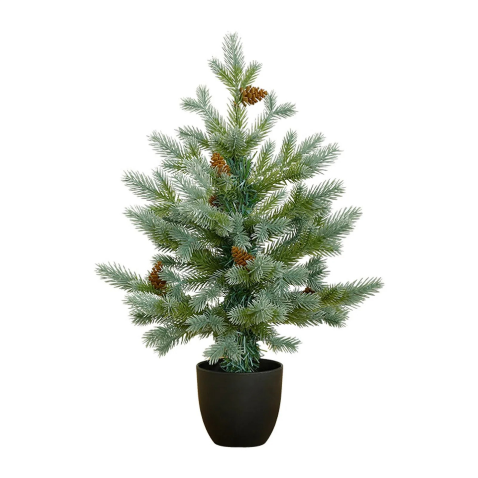 YILBAŞI AĞACI DEKORATİF KOZALAKLI SAKSI MODEL 45CM