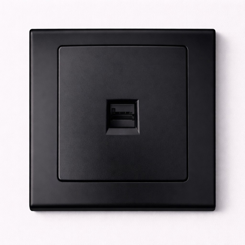 TELEFON PRİZİ RJ11 TEKLİ SİYAH