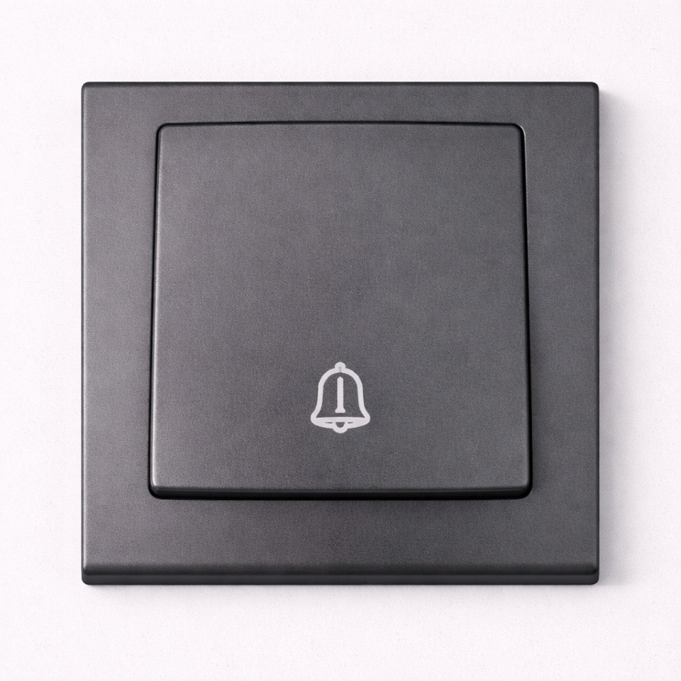 ZİL BUTONU BÜYÜK DÜĞME SİLVER