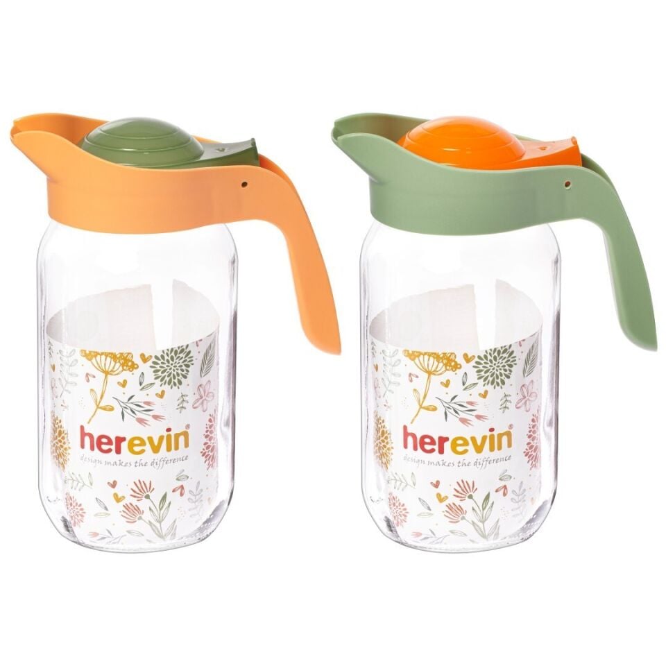 SÜRAHİ CAM 1 LT ŞEFTALİ-YEŞİL