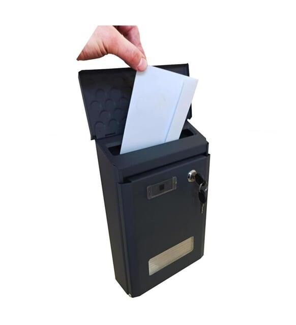 POSTA KUTUSU ÜSTTEN ÇATI GRİ