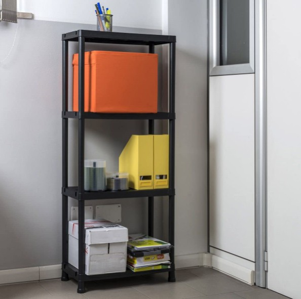 RAF ÜNİTESİ 4 KATLI PLASTİK SİYAH