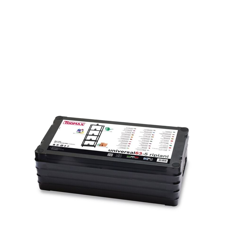 RAF ÜNİTESİ 5 KATLI DAR PLASTİK SİYAH