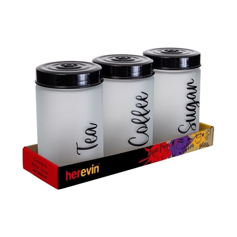 KAVANOZ 3LÜ DESENLİ 660ML BUZ RENGİ