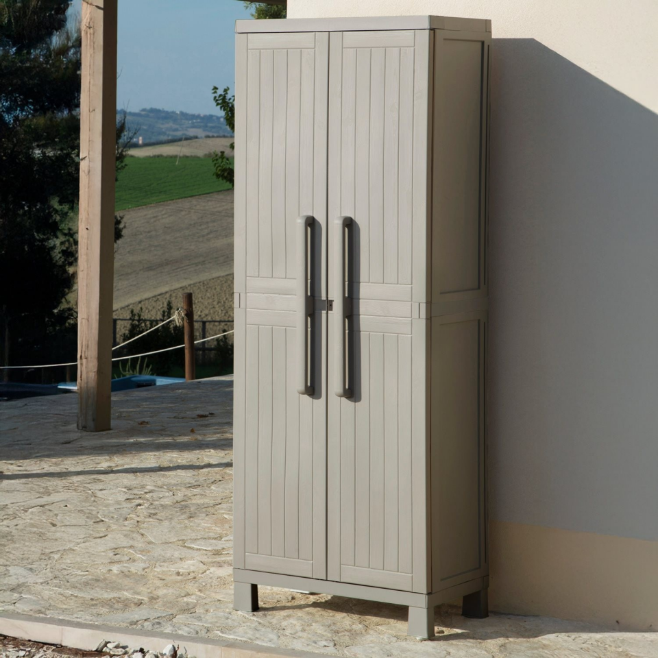 DOLAP ÇOK AMAÇLI 4 RAFLI PLASTİK GRİ