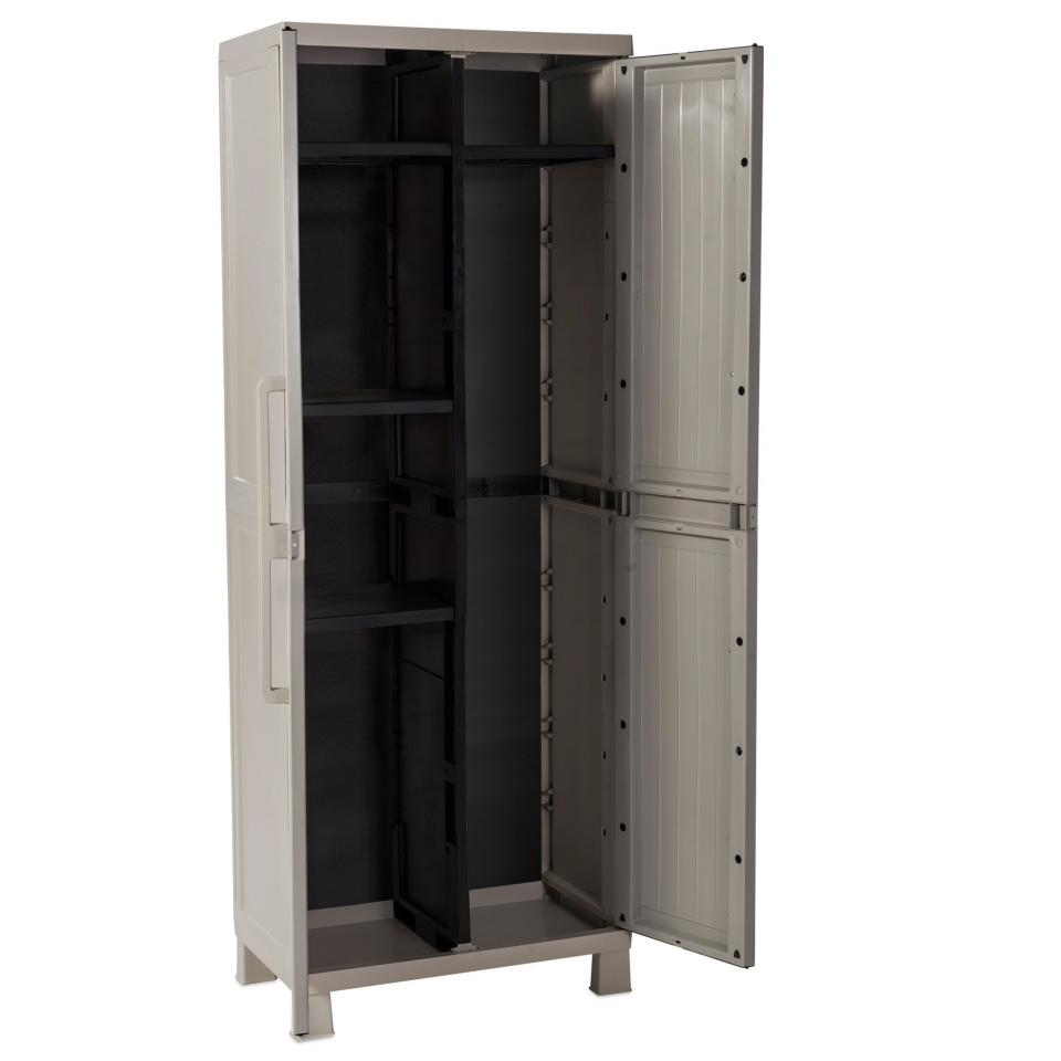 DOLAP ÇOK AMAÇLI 4 RAFLI WOOD PLASTİK GRİ