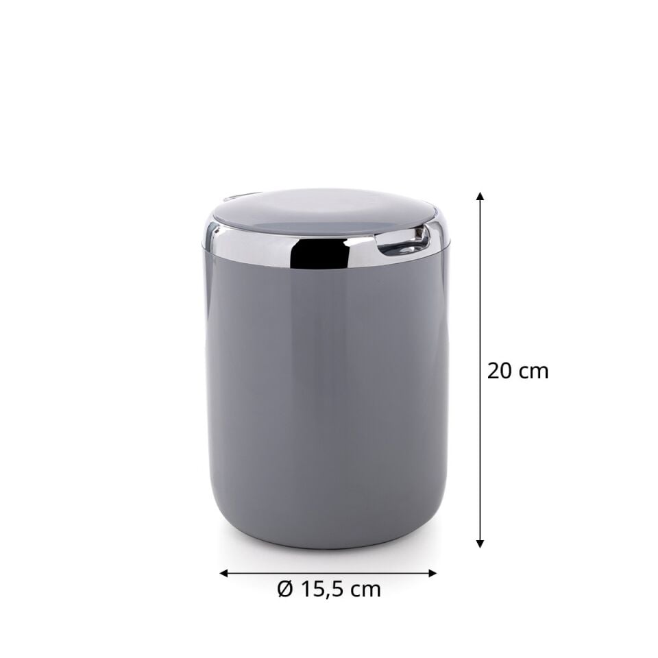 ORT-ÇÖP KOVASI PASİFİK 3 LT PLASTİK GRİ