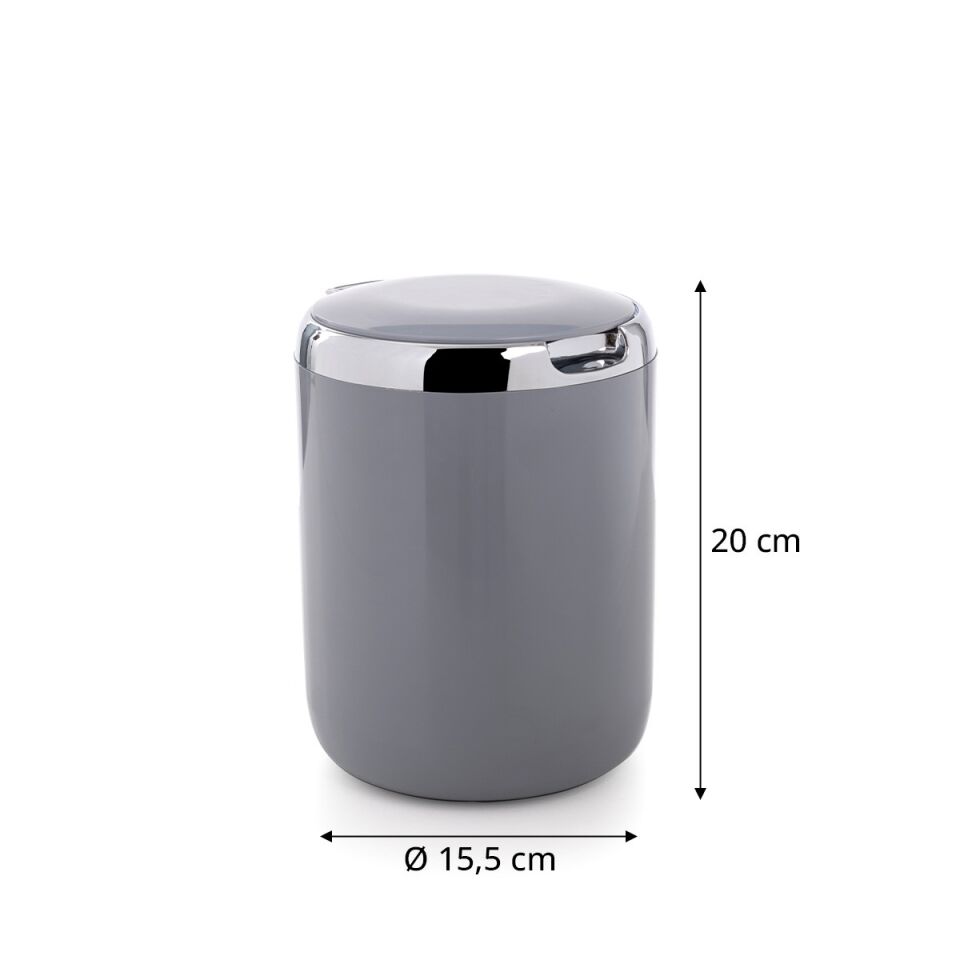 ORT-ÇÖP KOVASI PASİFİK 3 LT PLASTİK GRİ