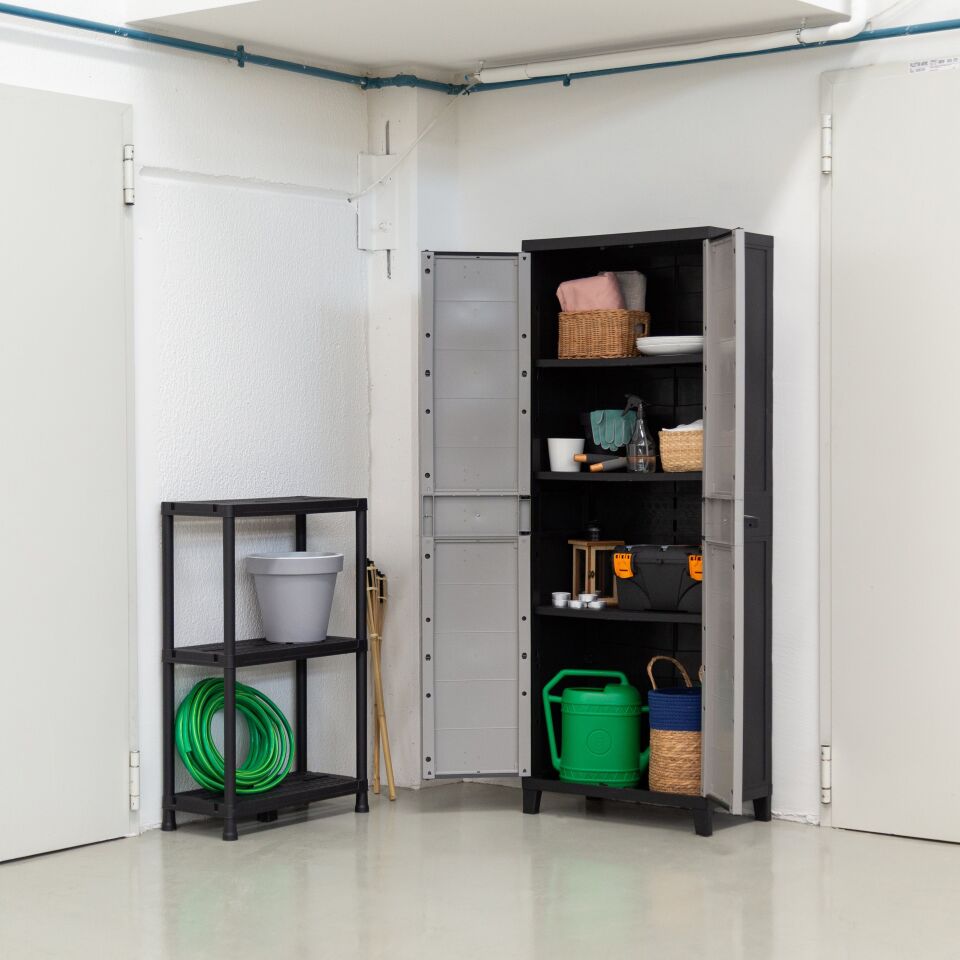 DOLAP ÇOK AMAÇLI 4 RAFLI TUTTOPIANI ANTRASİT/GRİ