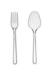 ÇATAL KAŞIK PLASTİK KULP SİYAH BEYAZ SET