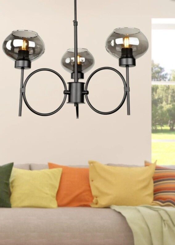 AVİZE ÜÇLÜ ZONTES SİYAH