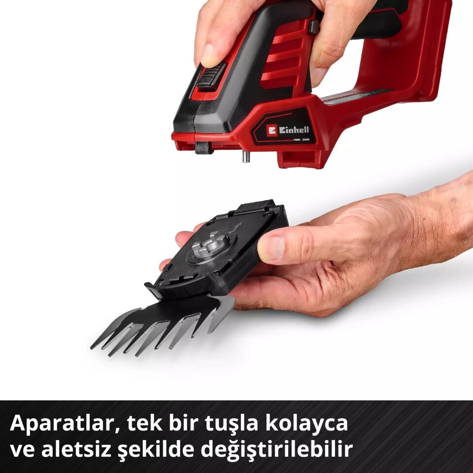AKÜLÜ ÇİM VE ÇALI MAKASI GE-CG 18/100 Li - 3 in 1-