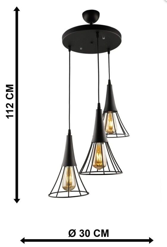 NET*/AVİZE ÜÇLÜ HAVANA SİYAH