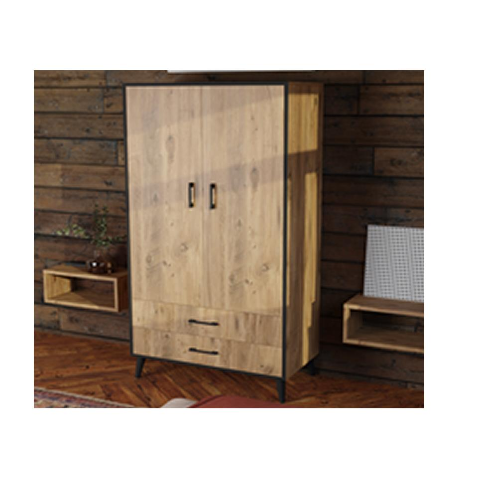 DOLAP 2 KAPAKLI 2 ÇEKMECELİ ÇAM 86x45x182CM