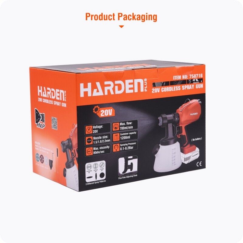 AKÜLÜ BOYA PÜSKÜRTME TABANCASI 20V 1200ML