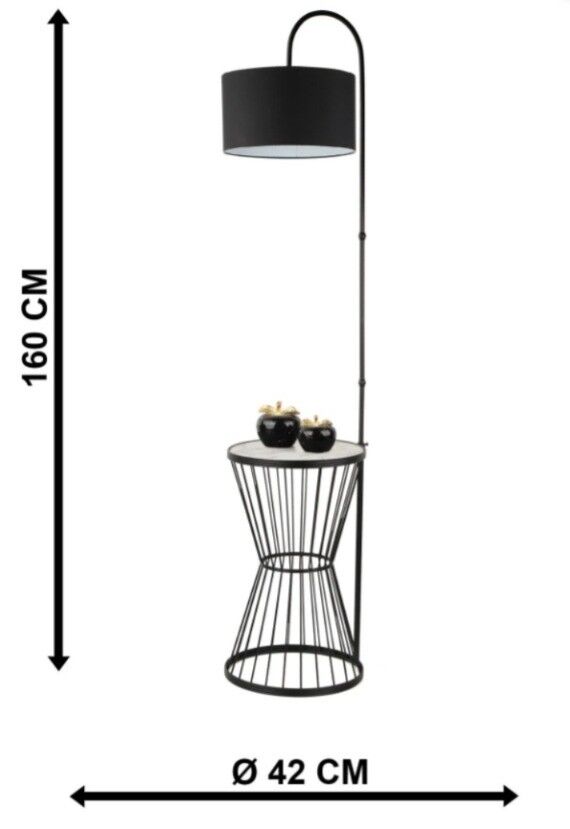 LAMBADER CEMRE SEHPA MERMER AHŞAP SİYAH ŞAPKA