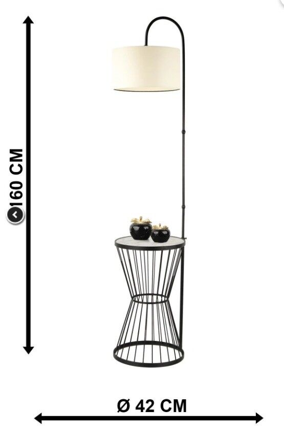 LAMBADER AYTUĞ SEHPA AKÇA AHŞAP KREM ŞAPKA