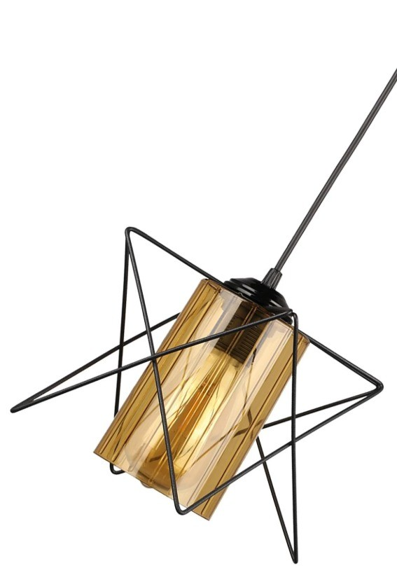 AVİZE TEKLİ MODES CAMLI SİYAH