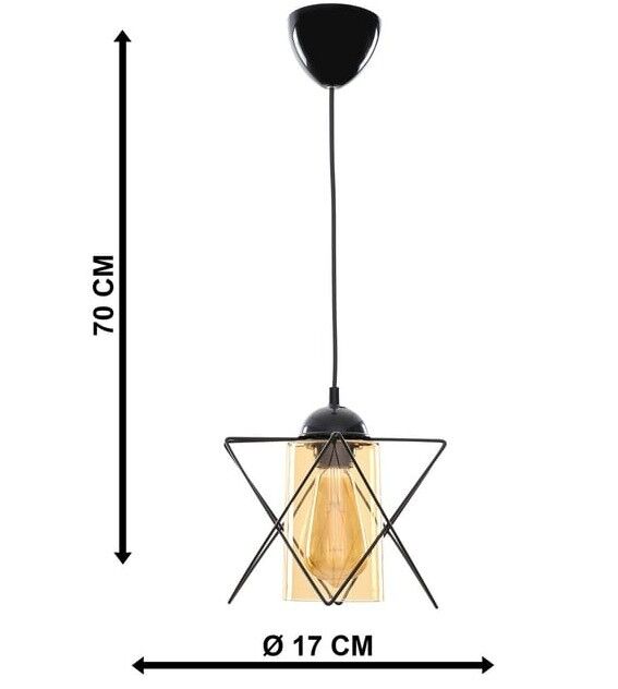 AVİZE TEKLİ MODES CAMLI SİYAH